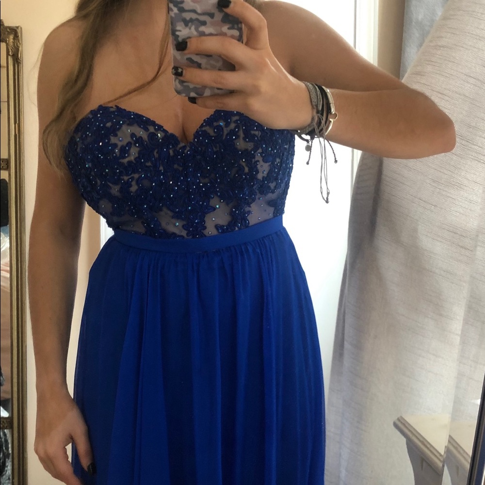Royal blue prom dress